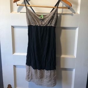 Honeydew babydoll sleep dress black and tan